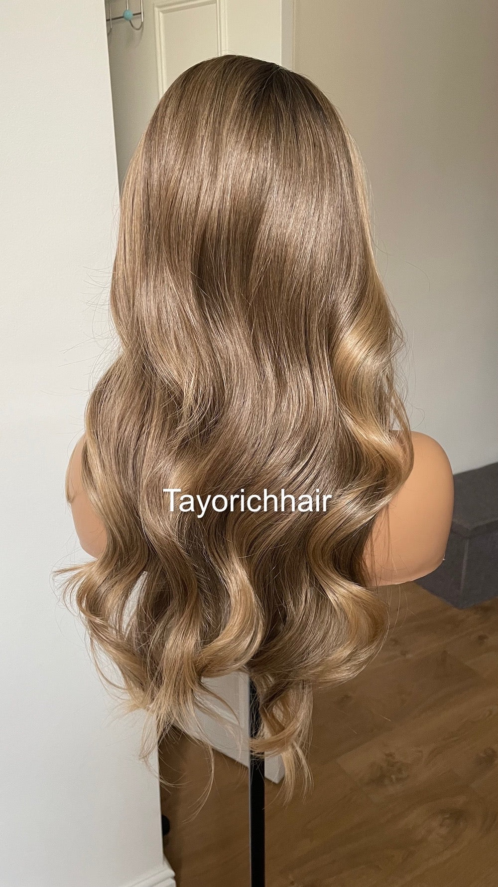 Dark Ash Blonde Luxury Synthetic Lace Wig By Tayorichhair